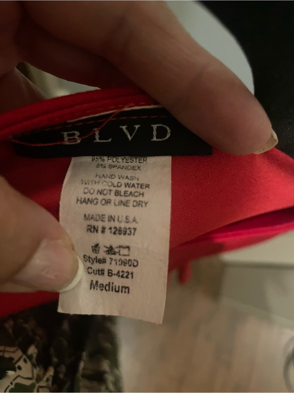 BLVD Red Ruffle Sleeve Blouse - Picture 5 of 5